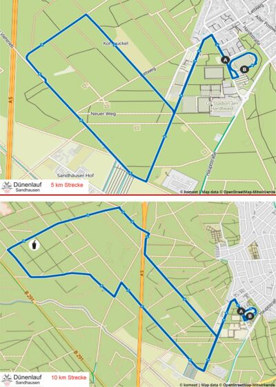 Duenenlauf-Sandhausen-Strecken
